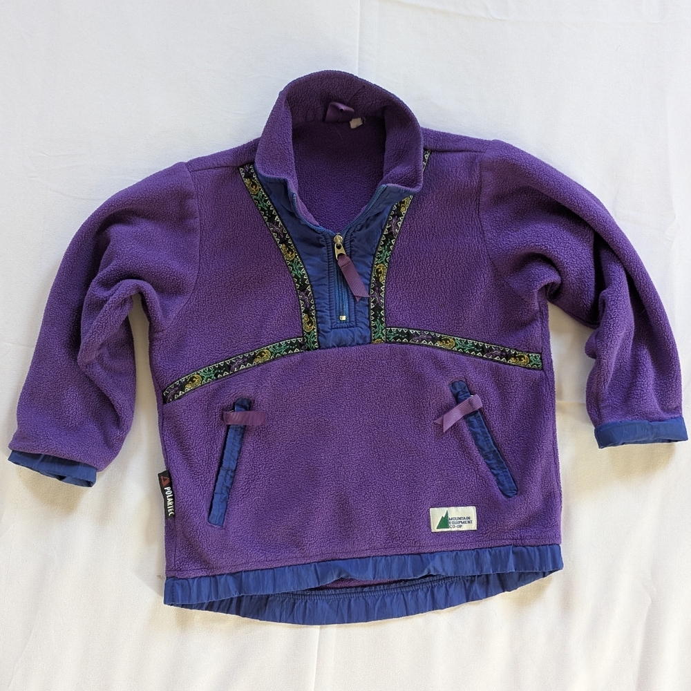 Vintage MEC Mountain Equipment Co-op Purple Kids Fleece Pullover 6